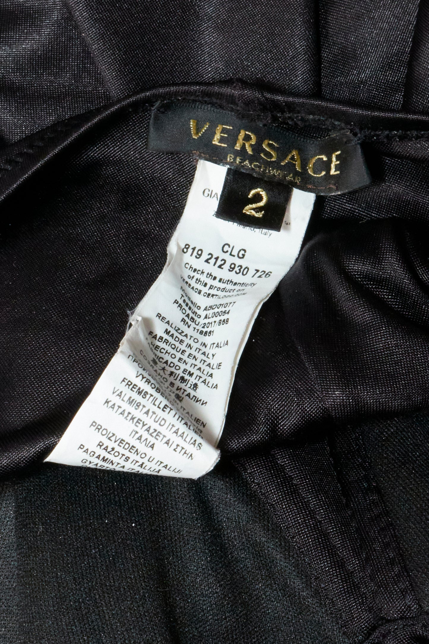 Versace Black Embellished Medusa Swimsuit