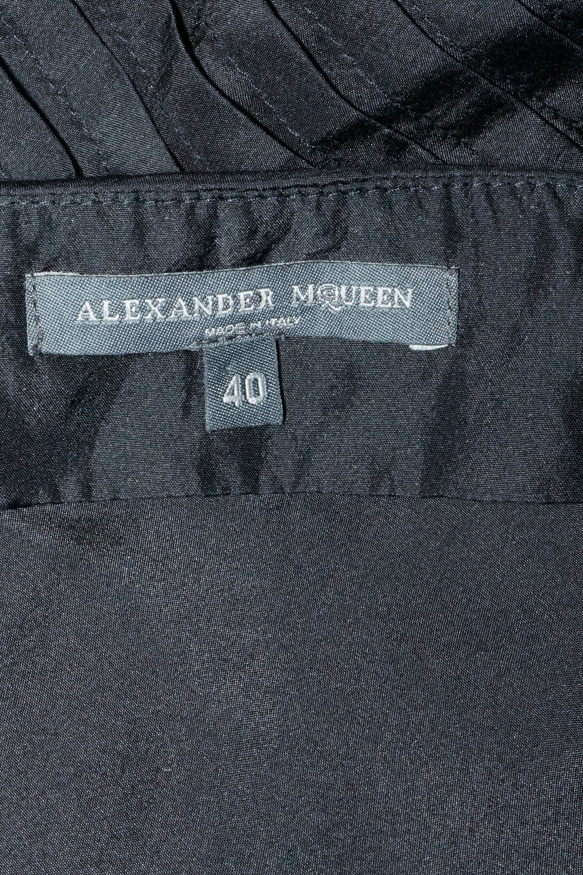 Alexander Mcqueen 2004 Asymmetric Black Midi Skirt