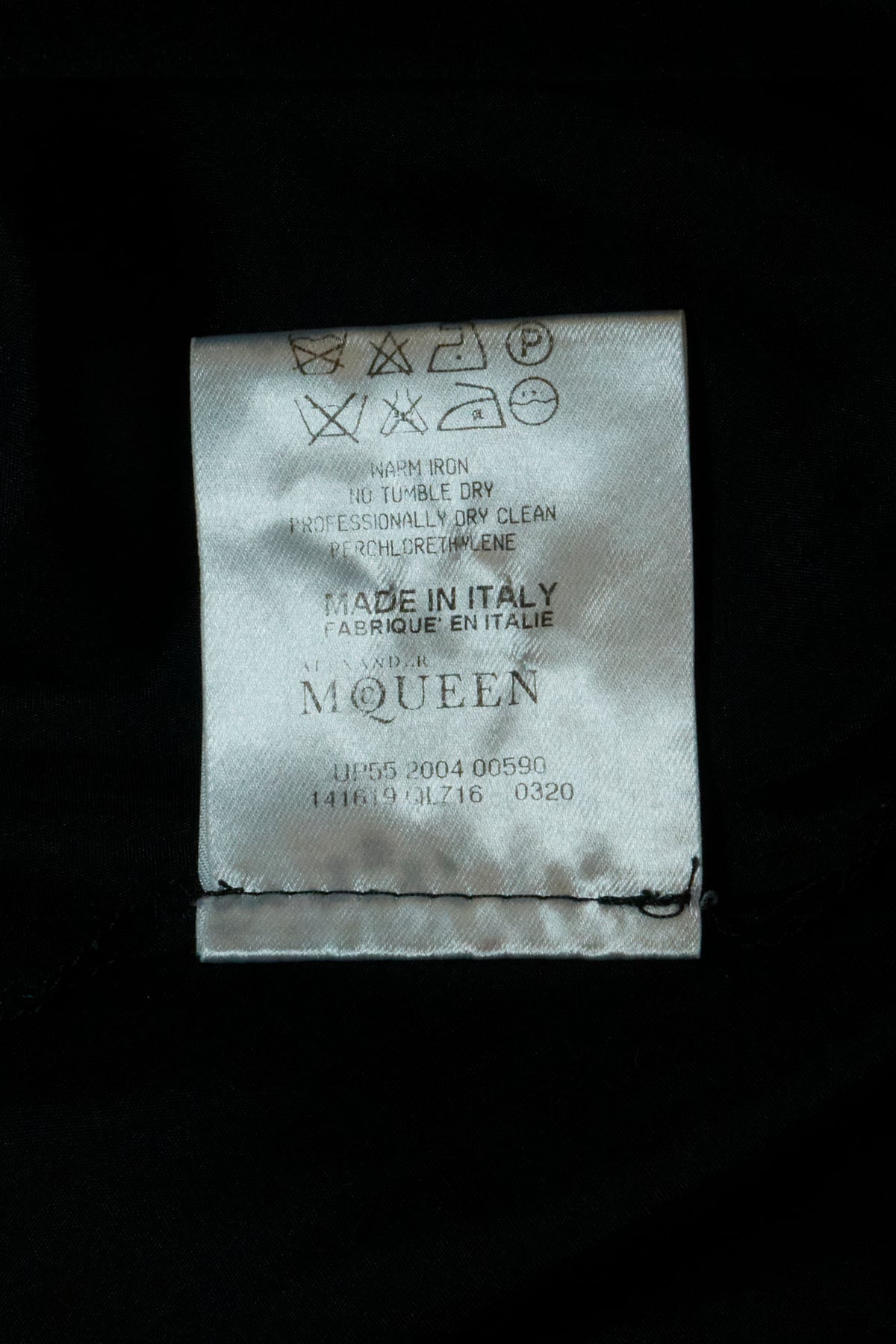 Alexander Mcqueen 2004 Asymmetric Black Midi Skirt