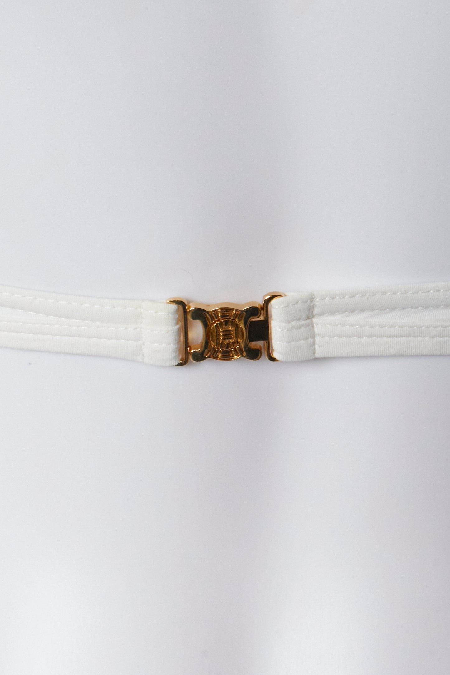 Celine White Gold Hardware Bikini Set