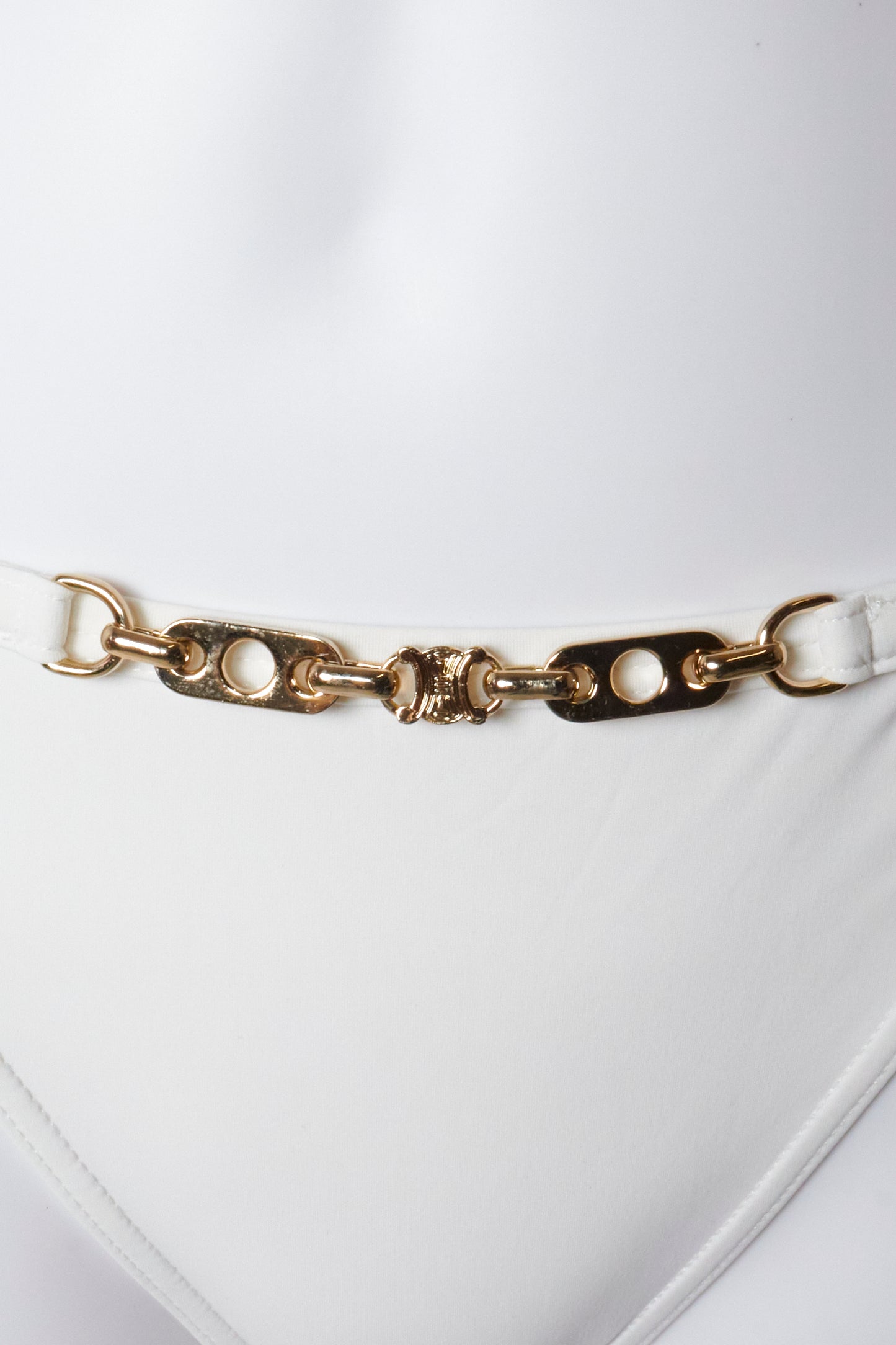 Celine White Gold Hardware Bikini Set