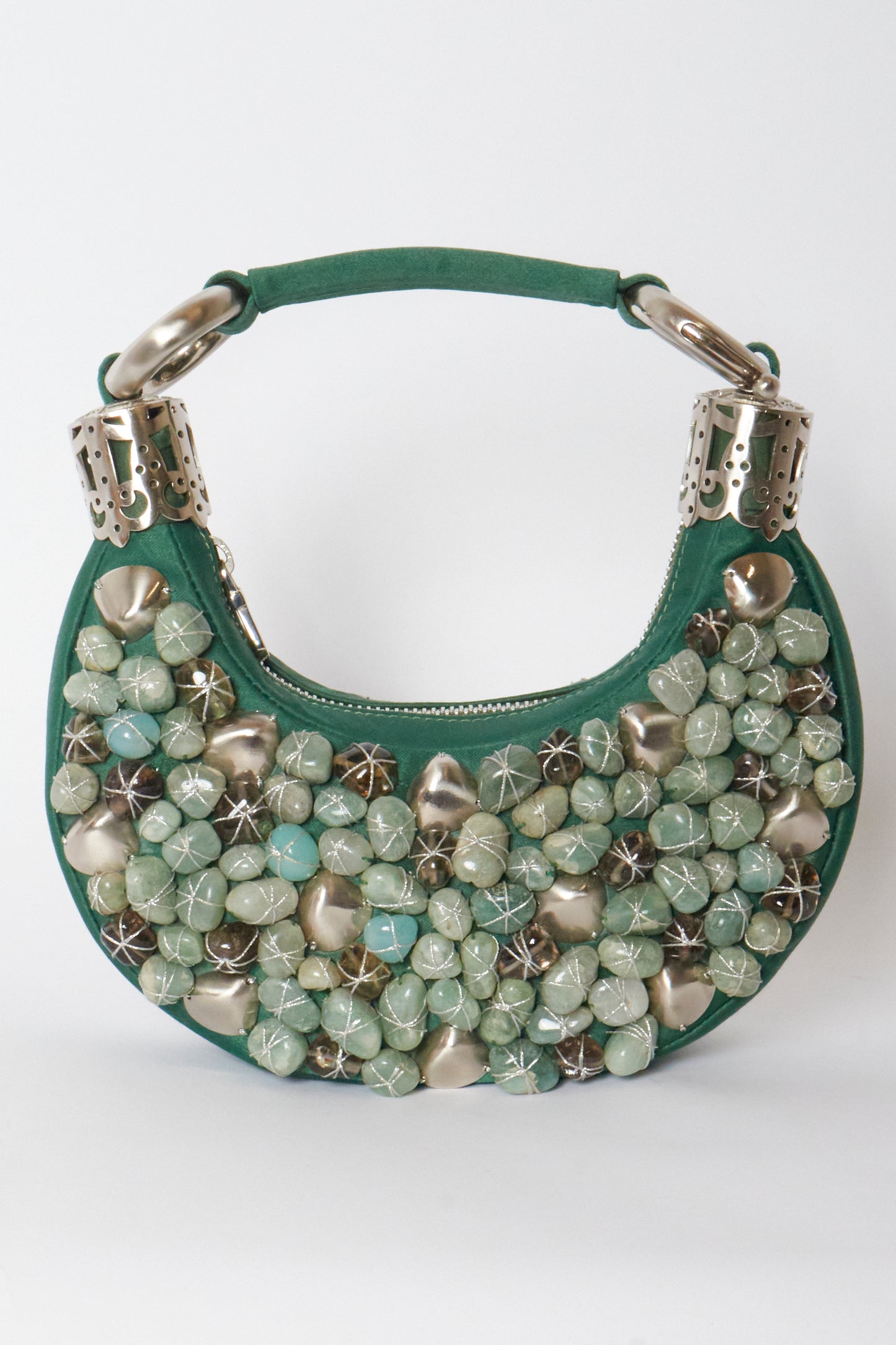 Chloé 2000s Green Crystals Handbag