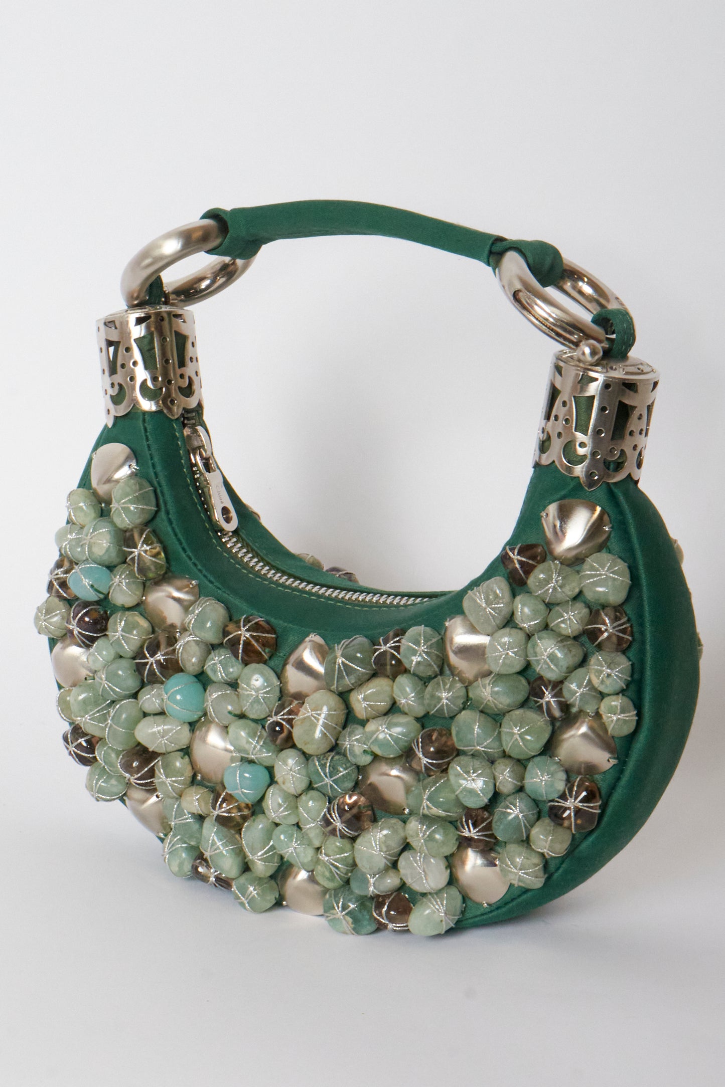 Chloé 2000s Green Crystals Handbag