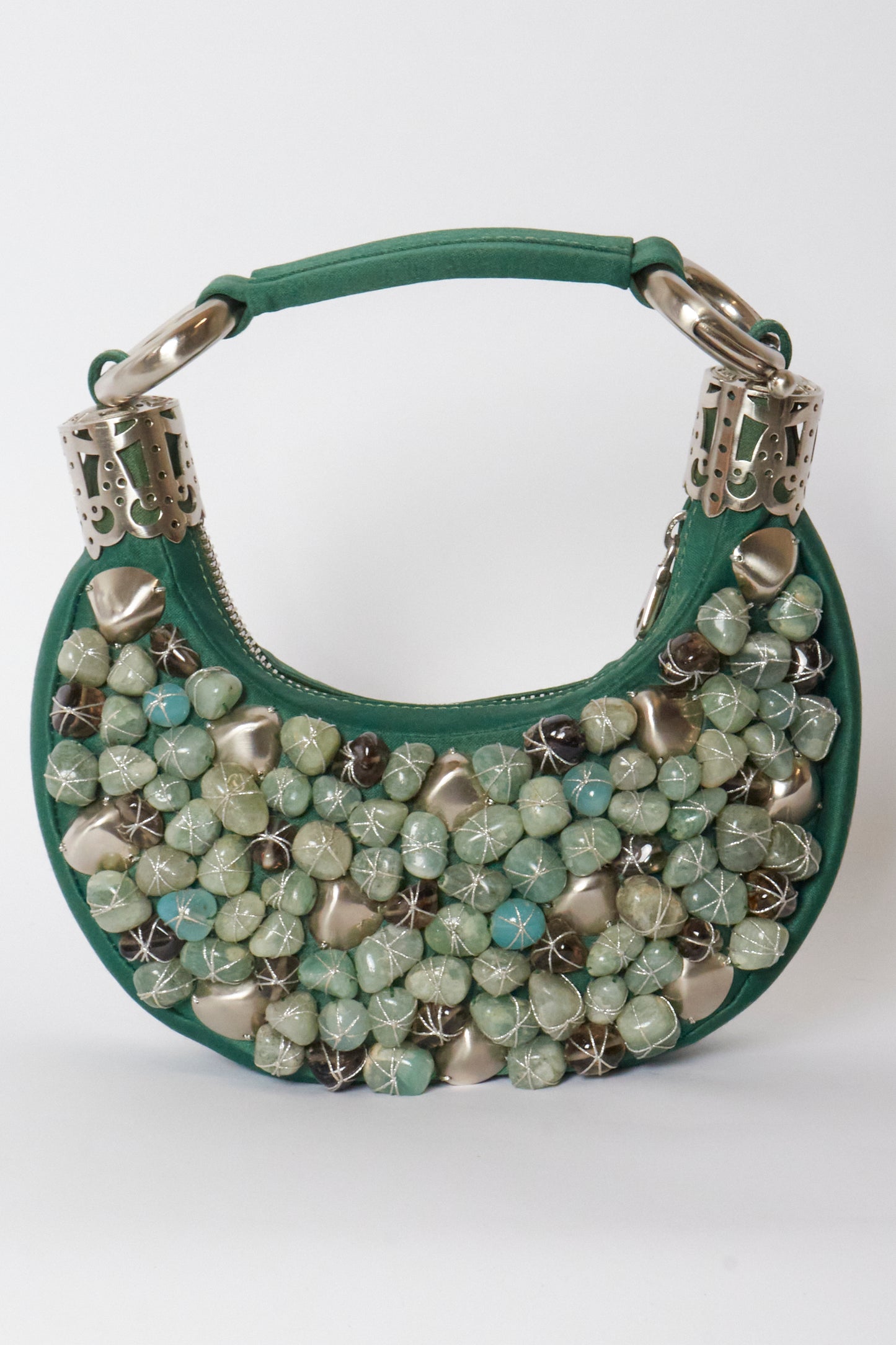 Chloé 2000s Green Crystals Handbag