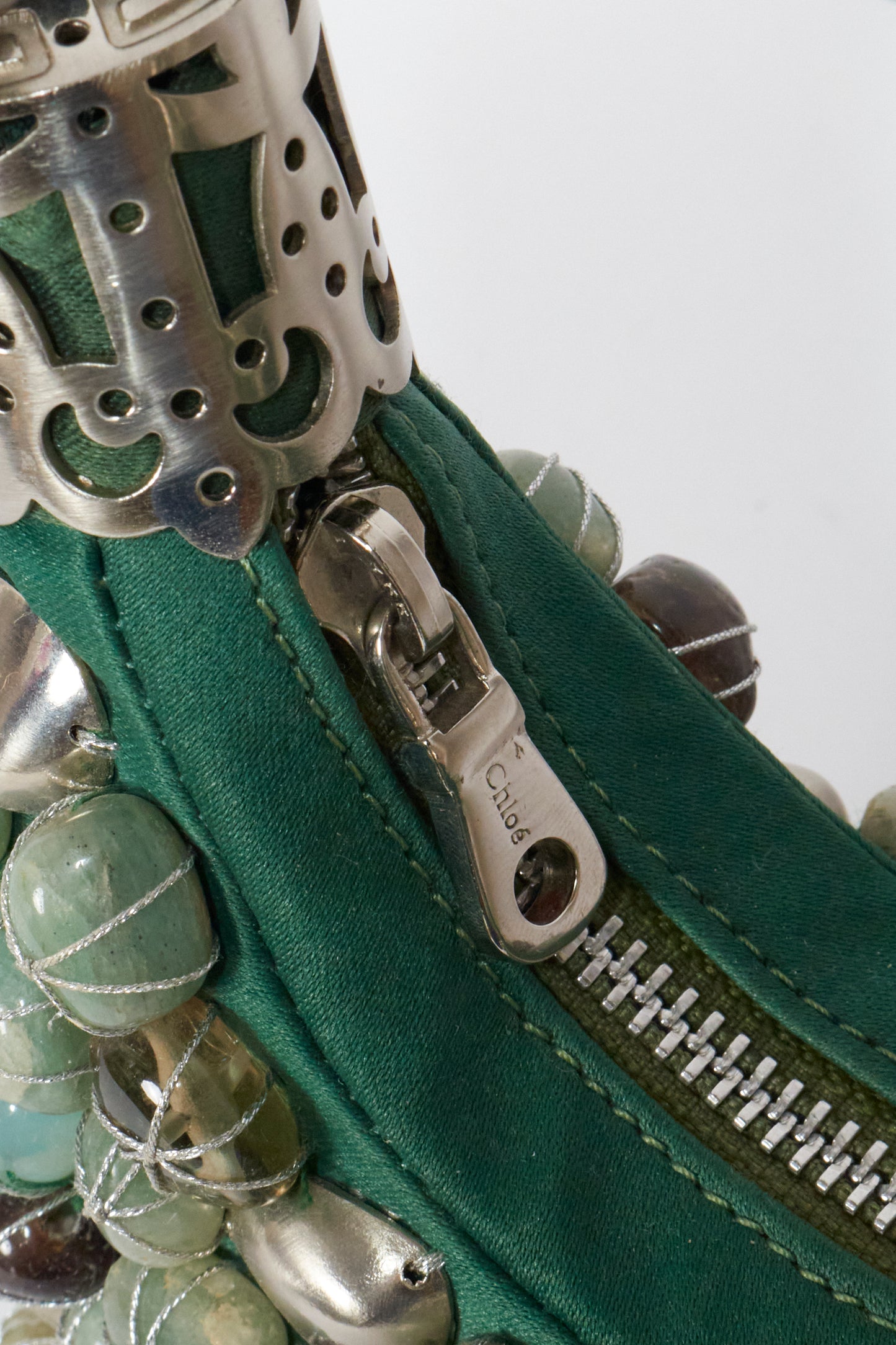 Chloé 2000s Green Crystals Handbag