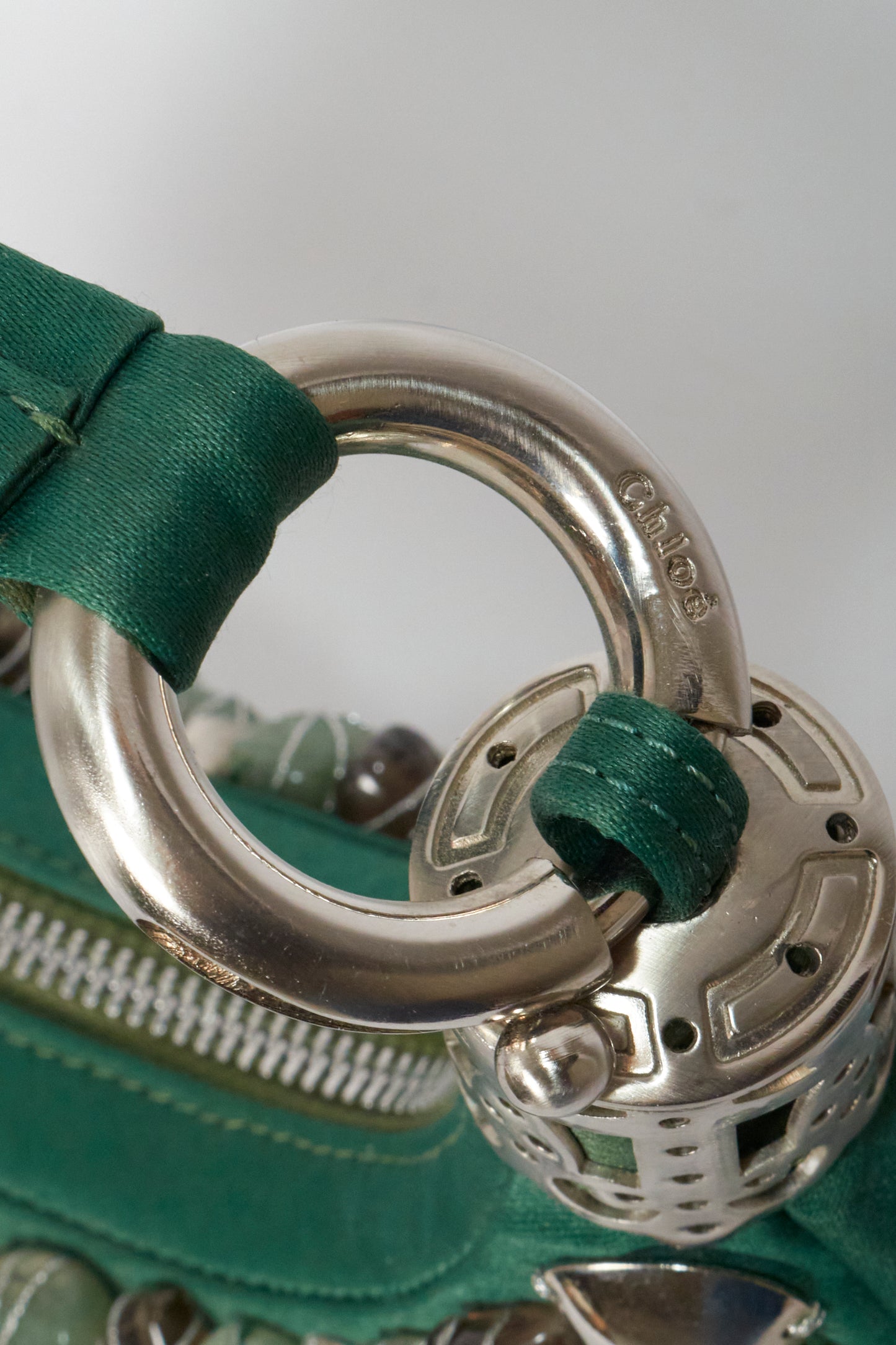 Chloé 2000s Green Crystals Handbag