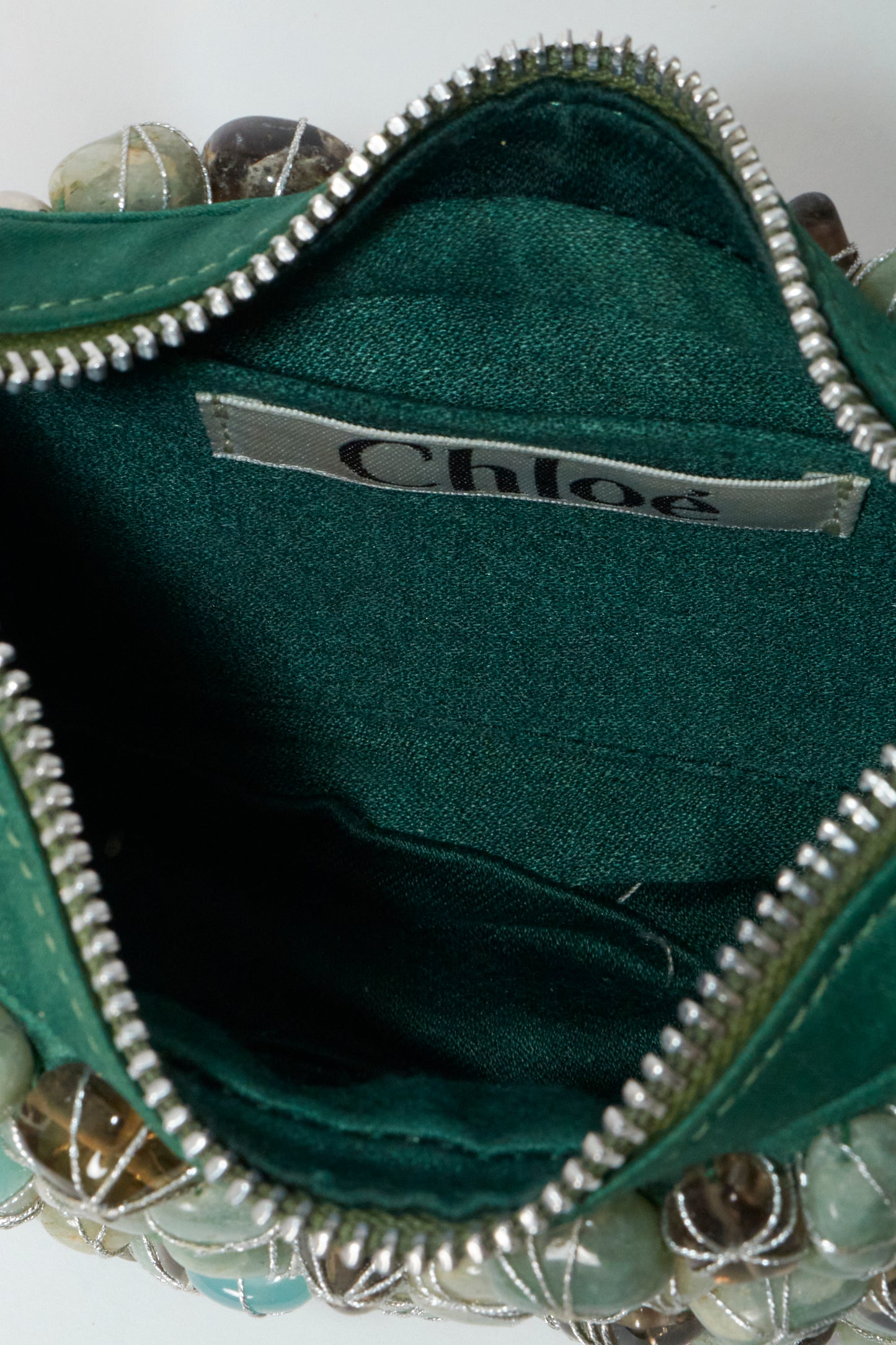 Chloé 2000s Green Crystals Handbag