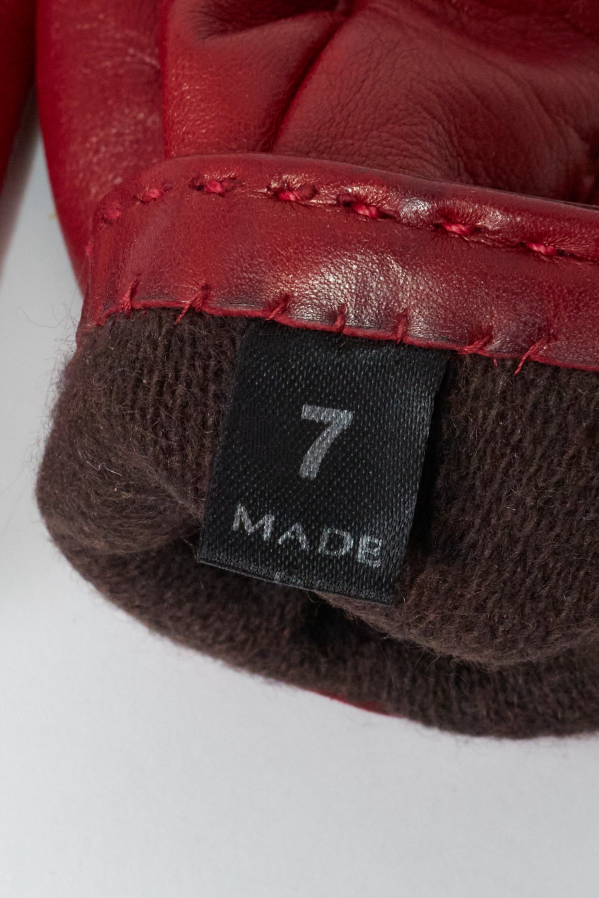 Prada Red Leather Gloves