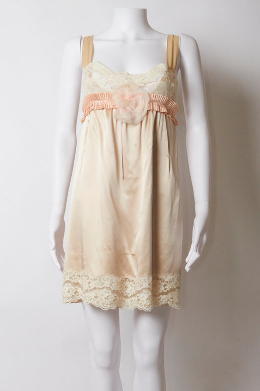 Dolce & Gabbana 2000s Silk Lace Babydoll Dress