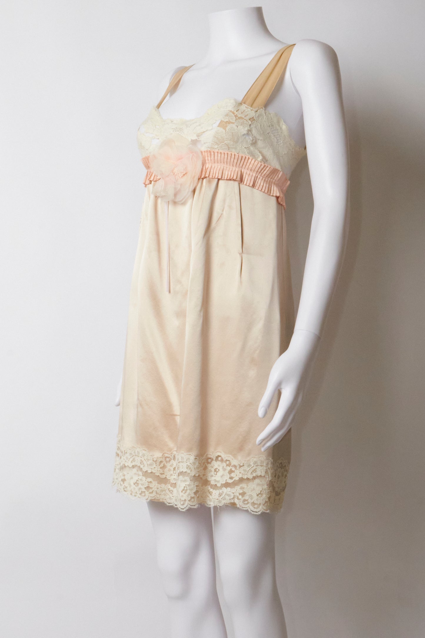 Dolce & Gabbana 2000s Silk Lace Babydoll Dress