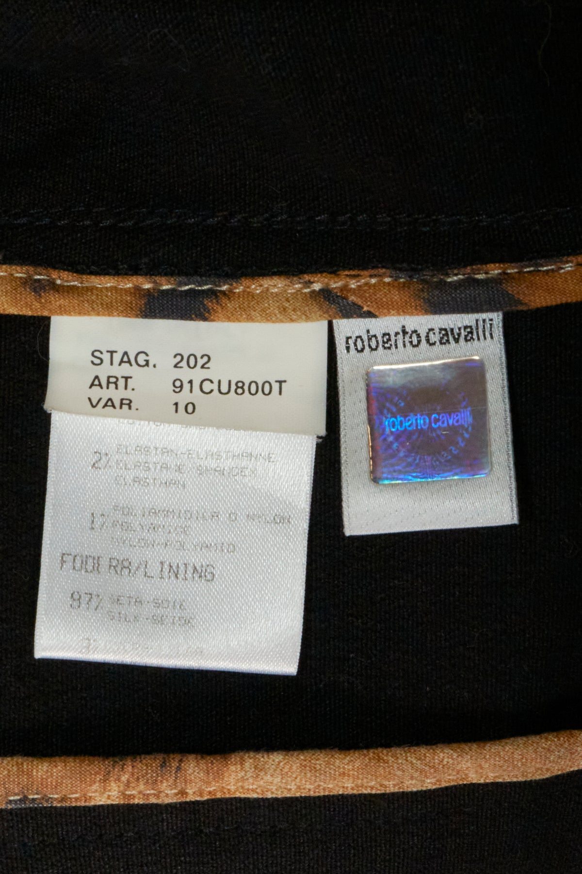 Roberto Cavalli 2003 Embroidered Jacket & Trousers Set