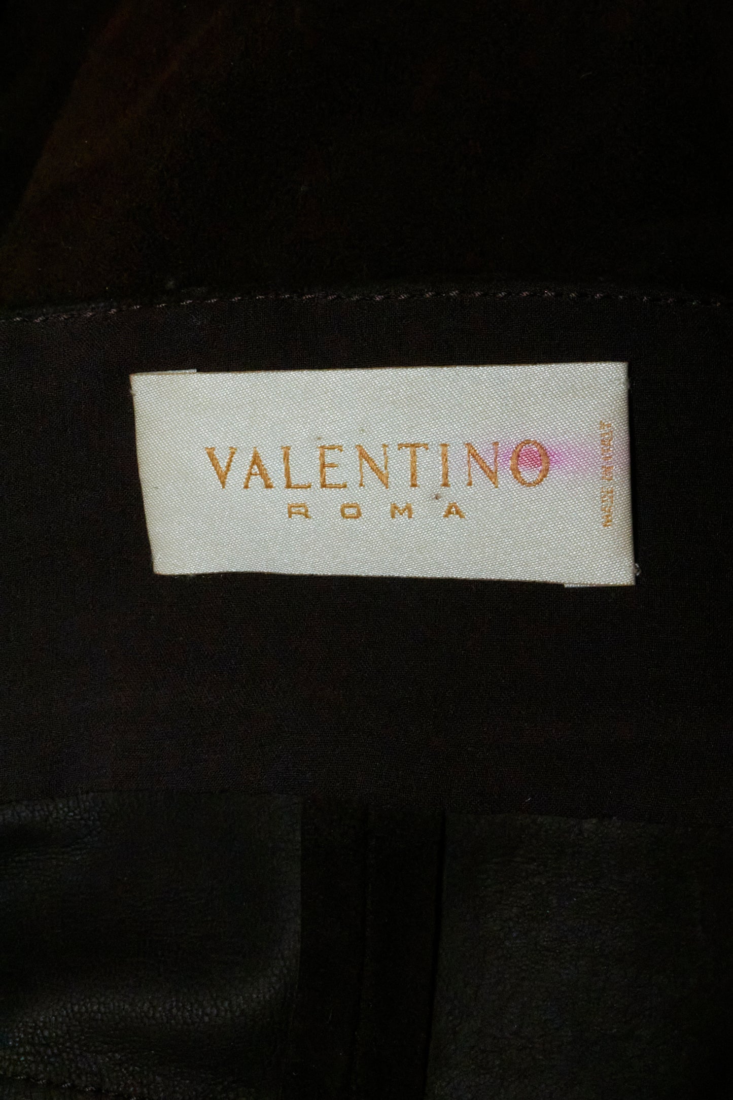 Valentino 2000s Brown Suede Midi Dress