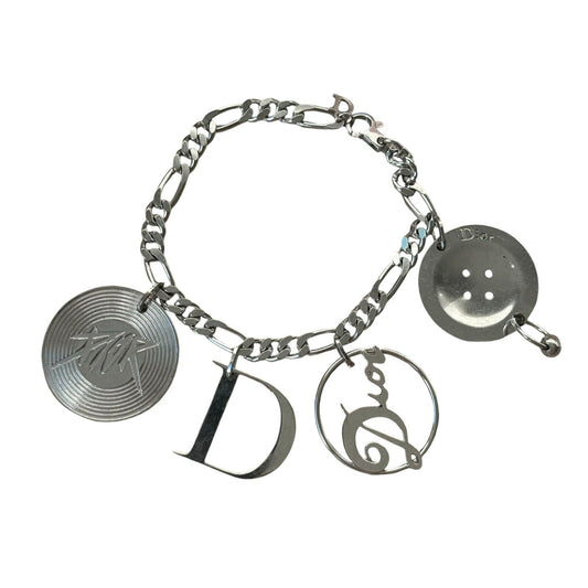 Christian Dior Silver Hardcore Charms Vintage Bracelet