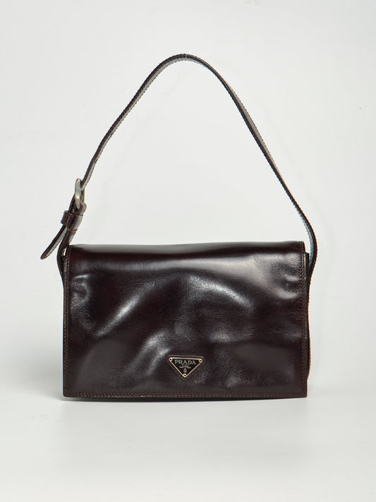 Brown Leather Shoulder Bag