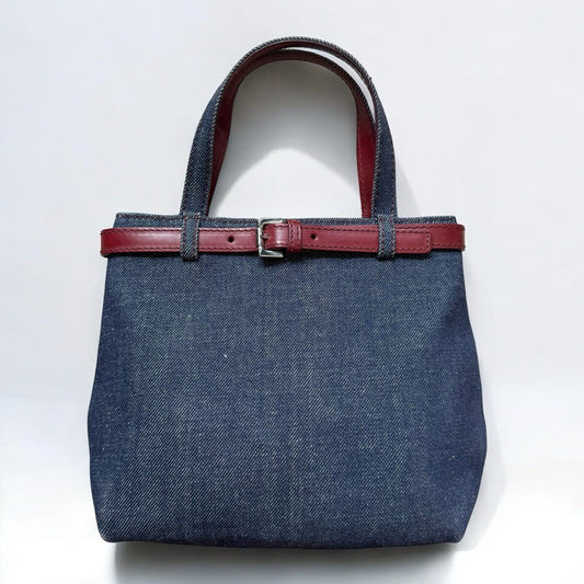 Burberry Blue Denim Vintage Top Handle Bag