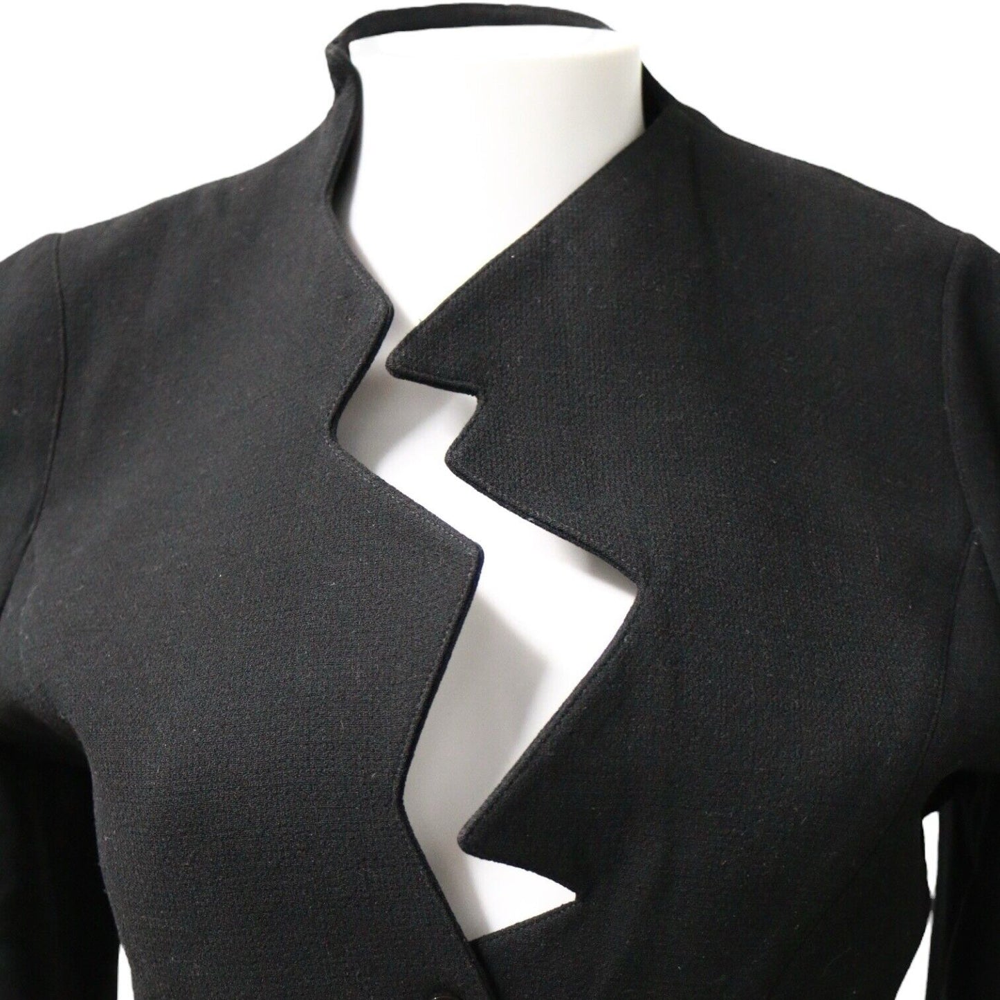 Thierry Mugler Black Blazer Jacket Fall 1988 Runway Piece Size 36