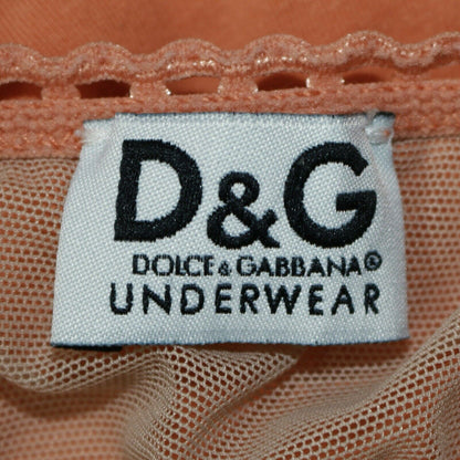 Dolce & Gabbana D&G Orange Cami Embroidered Bow Top (S)