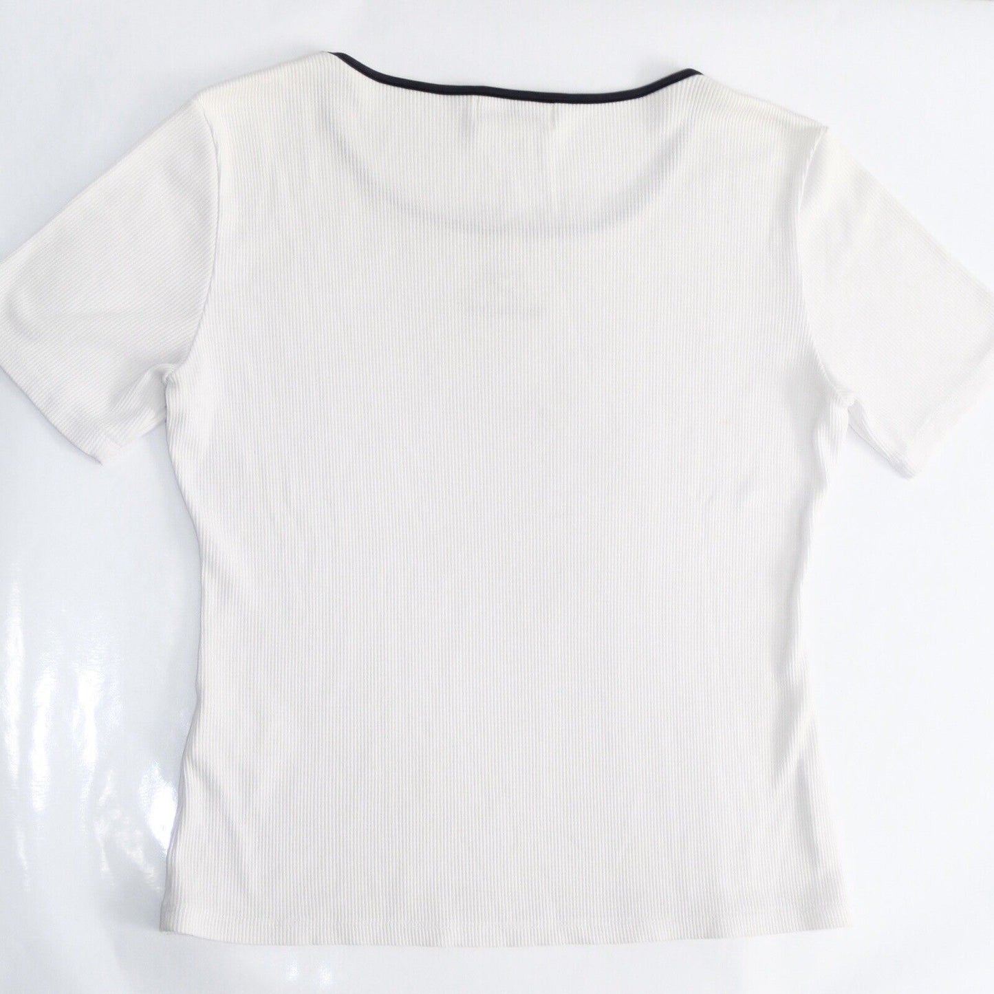 Courreges White Vintage Top Embroidered Hearts Size M