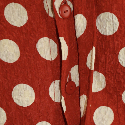 Chanel Red & White Polka Dot Vintage Runway Midi Dress 1987 (XS)