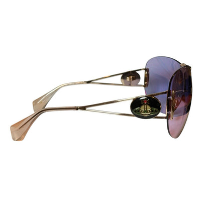 Vivienne Westwood Pink Orb Tina Rimless Oversized Sunglasses