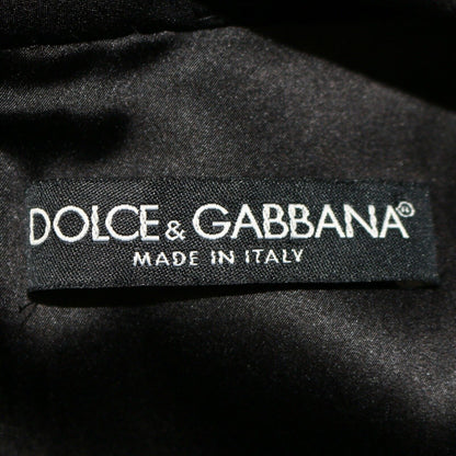 Dolce & Gabbana Black Satin Silk Corset Top Size 46 M