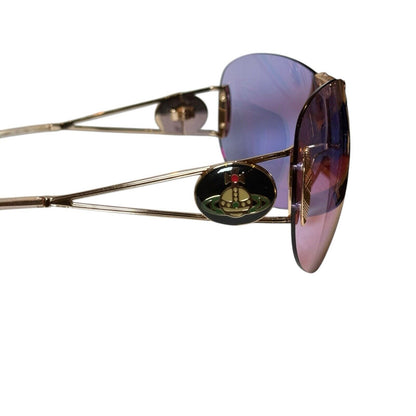 Vivienne Westwood Pink Orb Tina Rimless Oversized Sunglasses