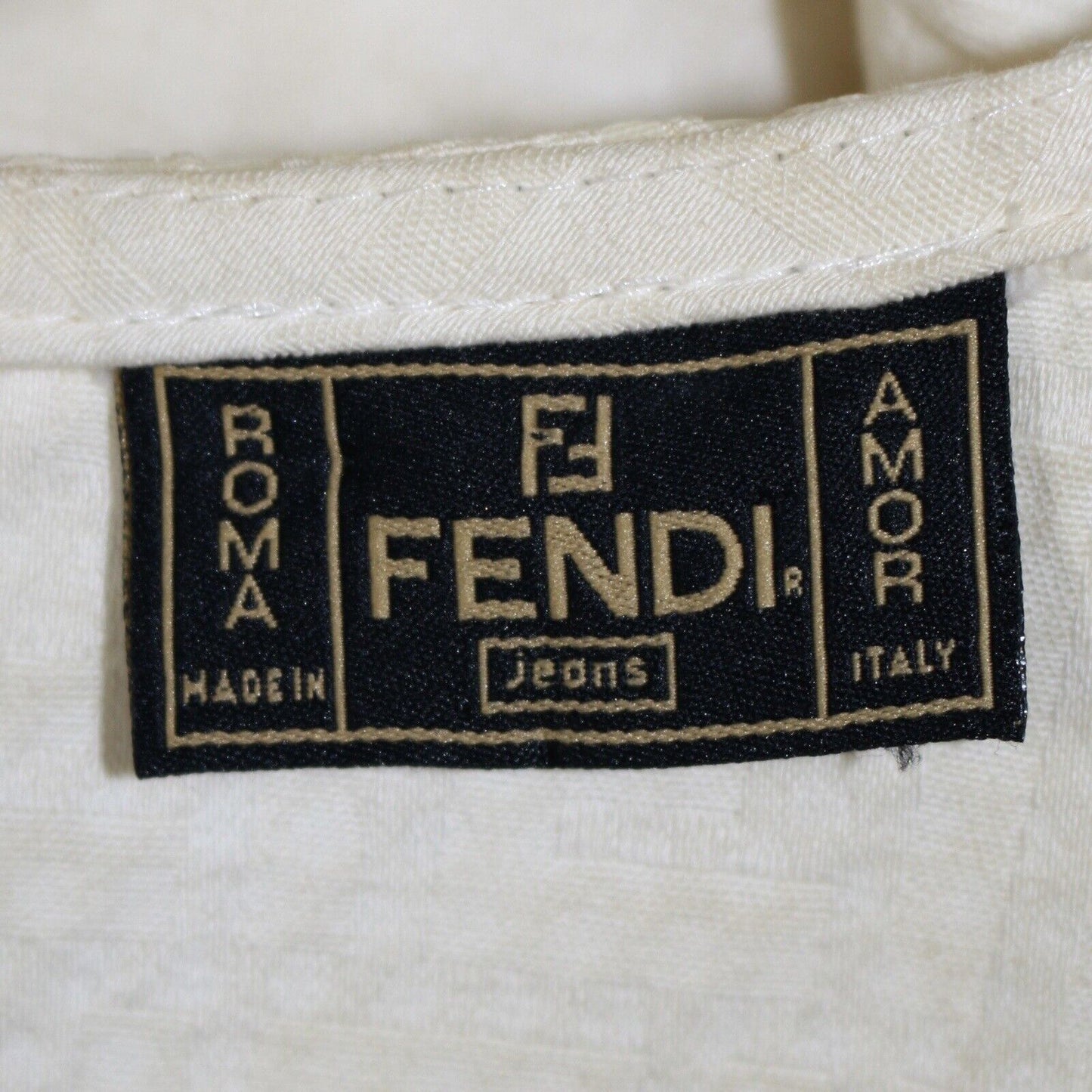 Fendi White Monogram Vintage Mini Dress Size 40