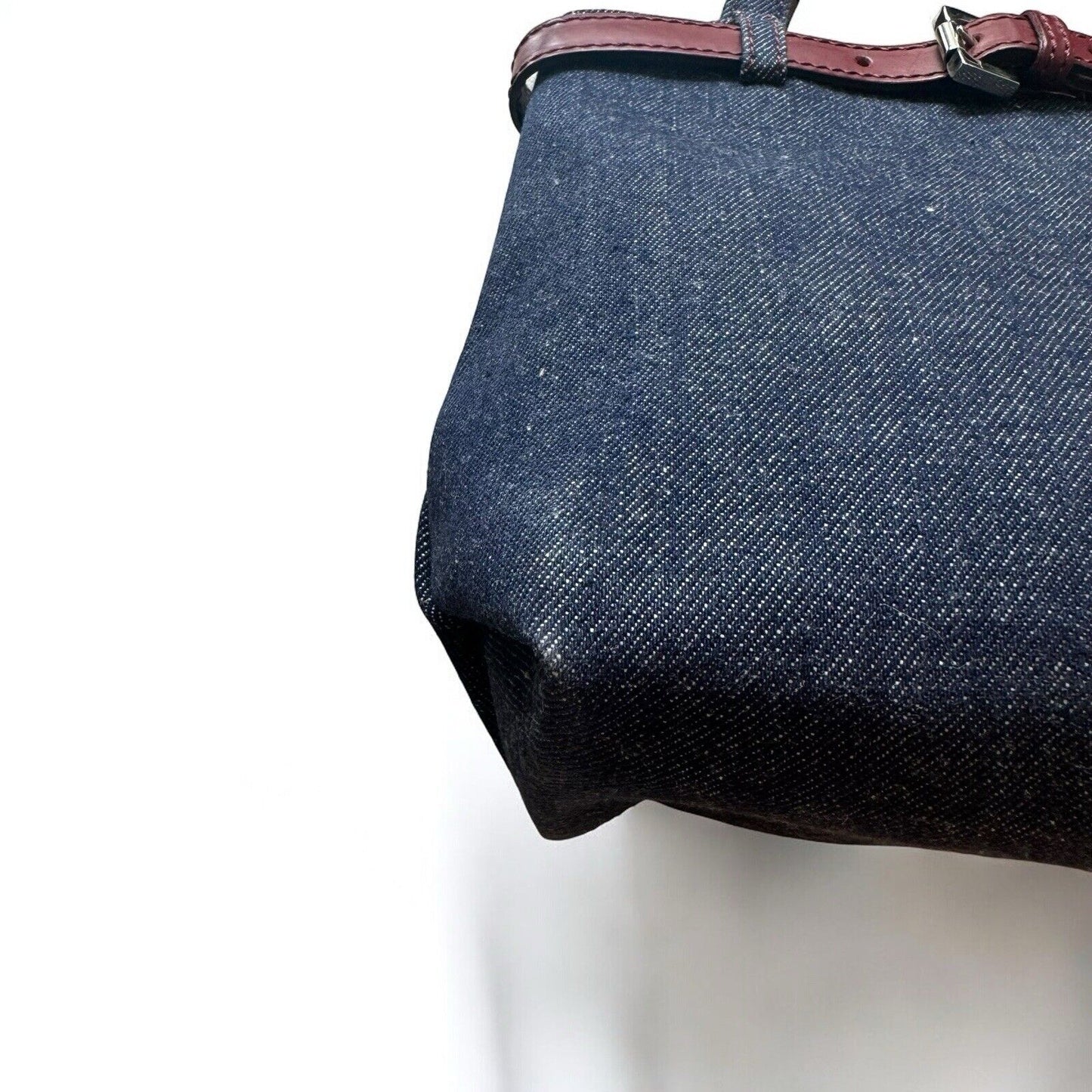 Burberry Blue Denim Vintage Top Handle Bag