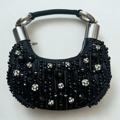 Chloe Black Beaded Mini Top Handle Bag Vintage 2002