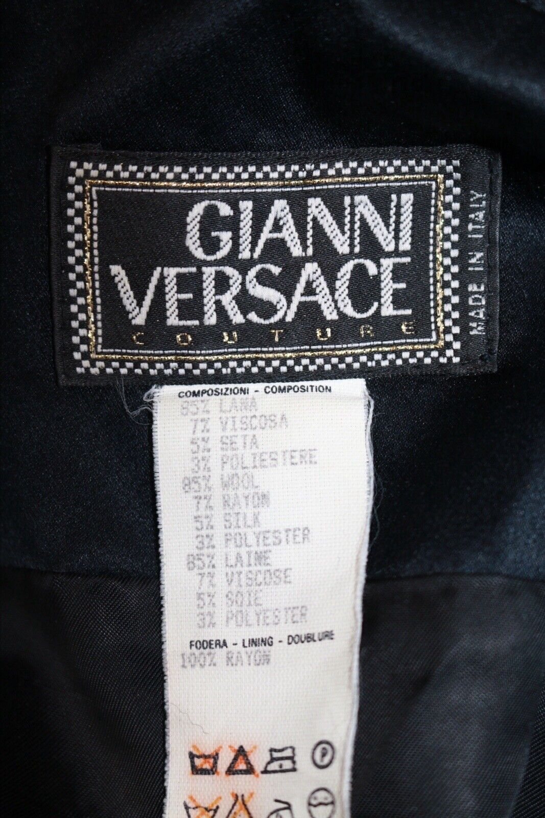 Gianni Versace Couture Black Leather Gown Dress A/W 1994 Runway Piece