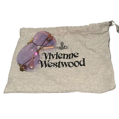 Vivienne Westwood Pink Orb Tina Rimless Oversized Sunglasses