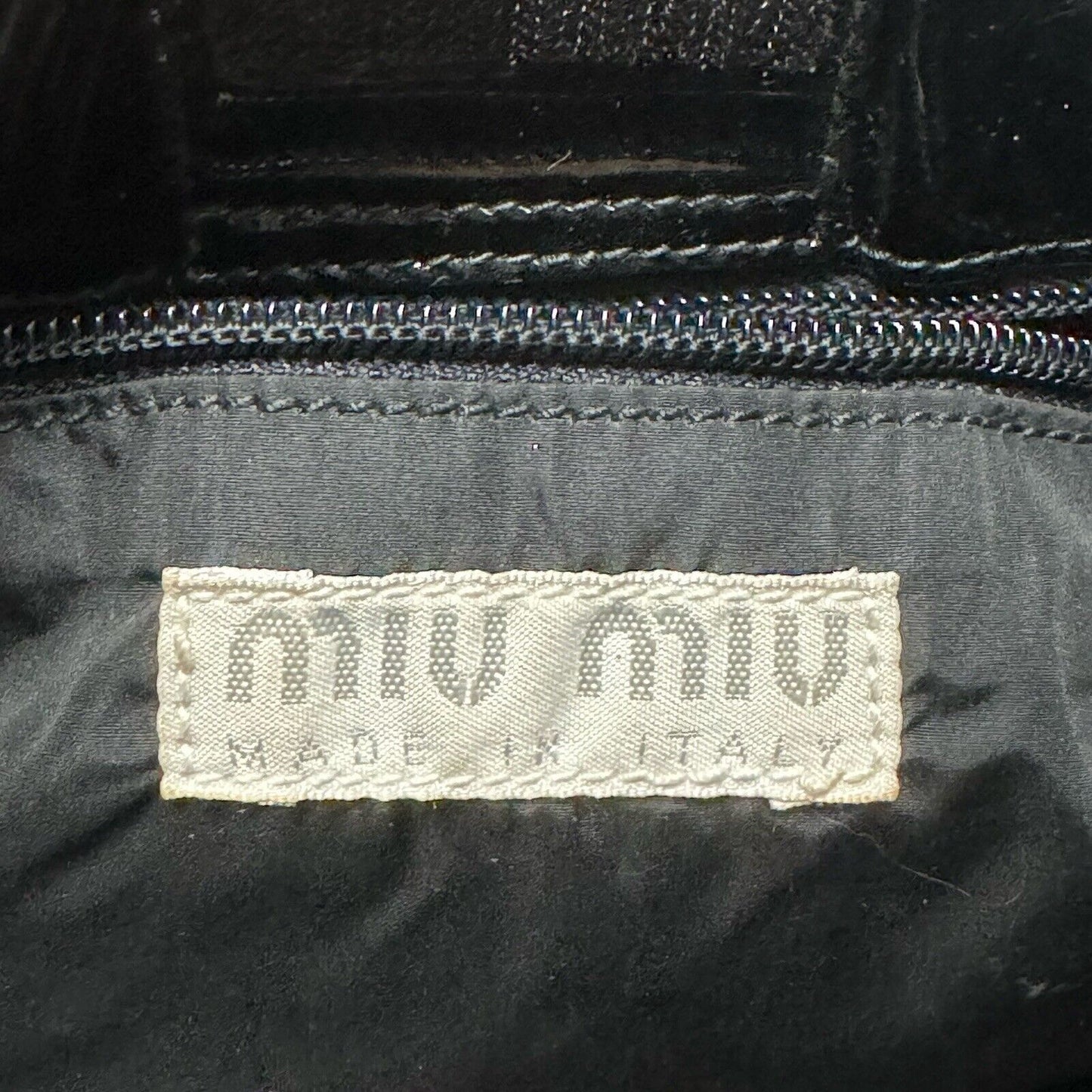 Miu Miu Black Patent Leather Shoulder Bag