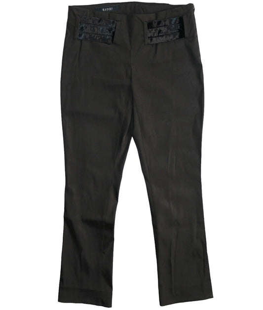 Gucci Tom Ford Black Trousers Velvet Details Fall 2004 Vintage Size 38