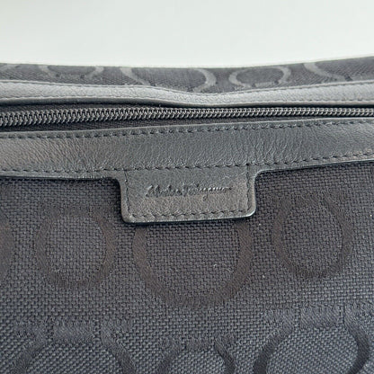 Salvatore Ferragamo Black Monogram Vintage Shoulder Bag