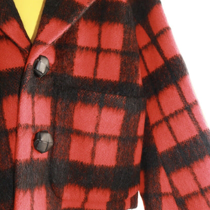 Dsquared2 Black & Red Plai Check Wool Jacket Size 40