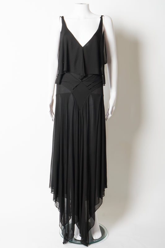Yves Saint Laurent Spring 2004 Black Gown