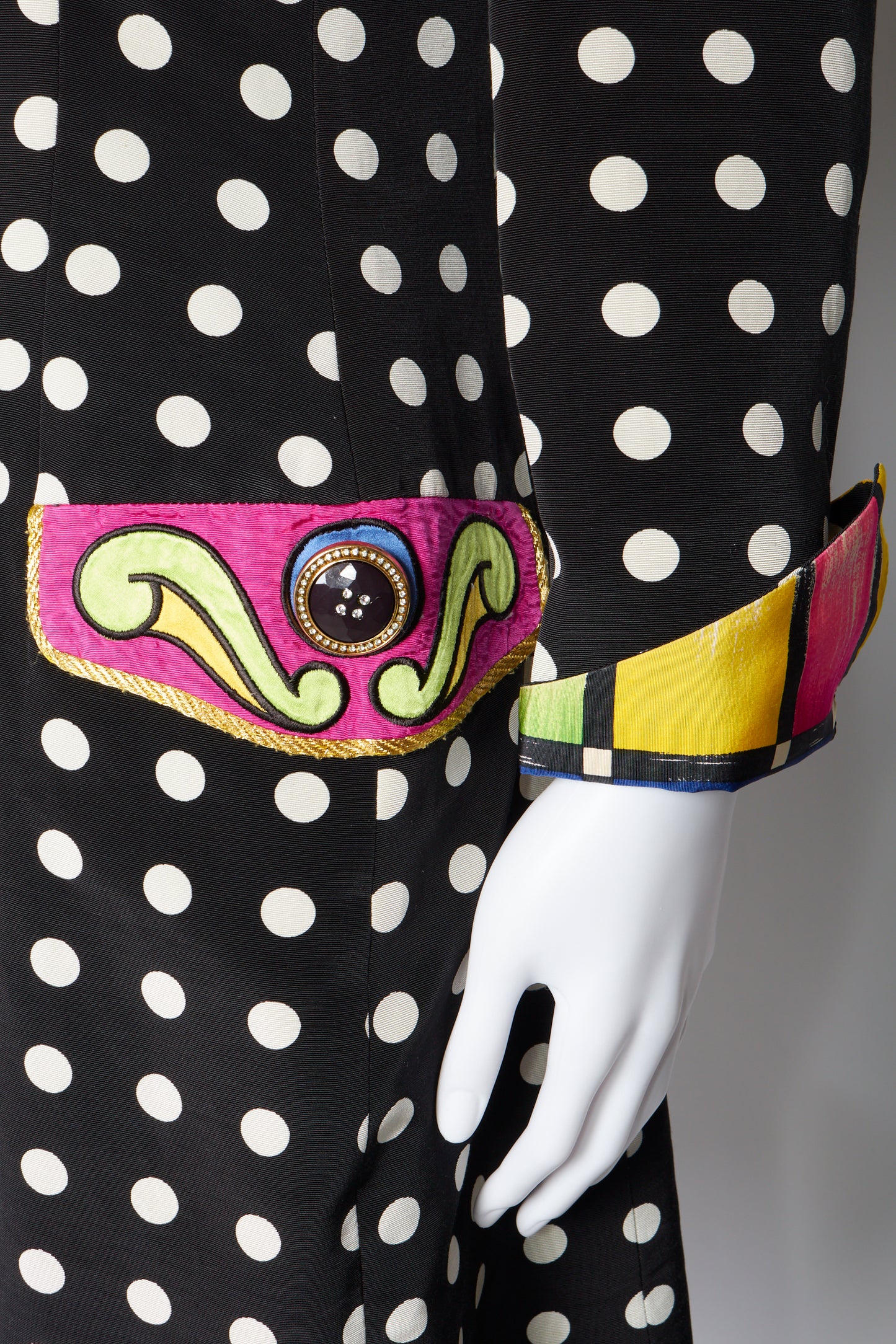 Gianni Versace Couture Spring 1991 Polka Dot Coat & Dress Set