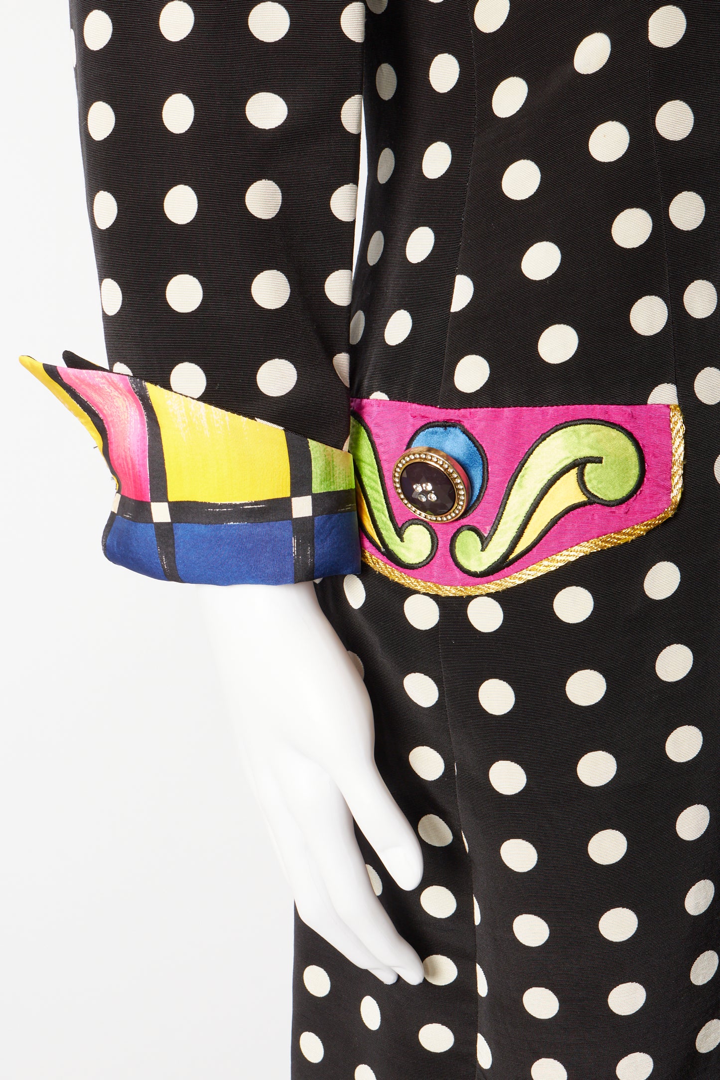 Gianni Versace Couture Spring 1991 Polka Dot Coat & Dress Set