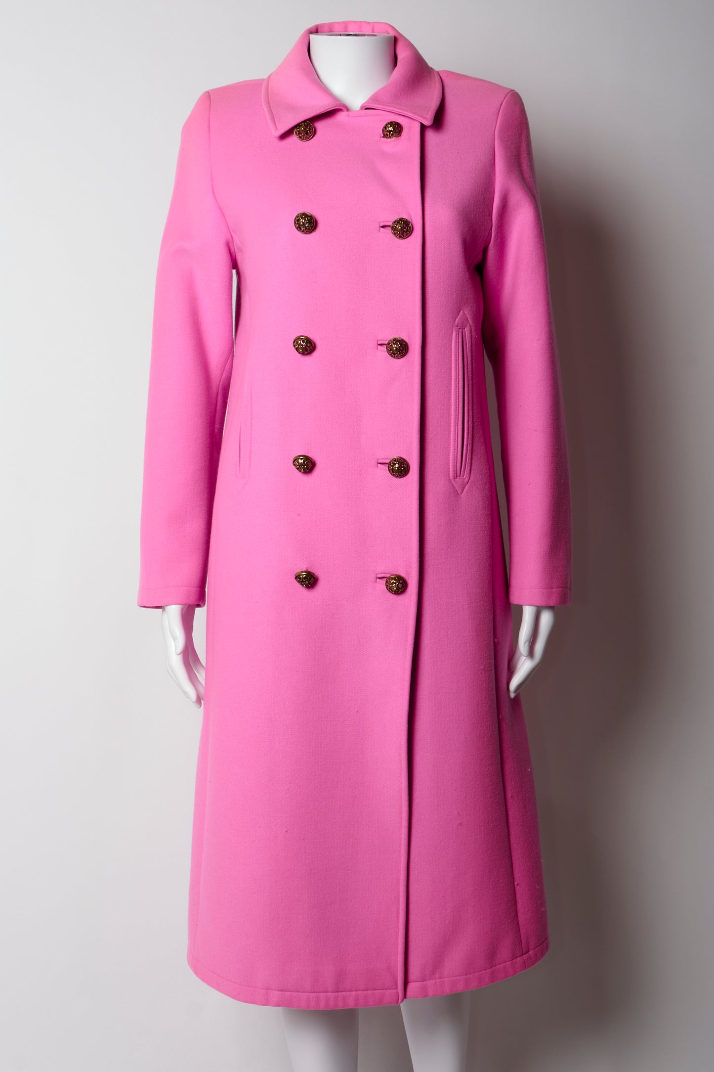 Gianni Versace 2000s Pink Long Coat
