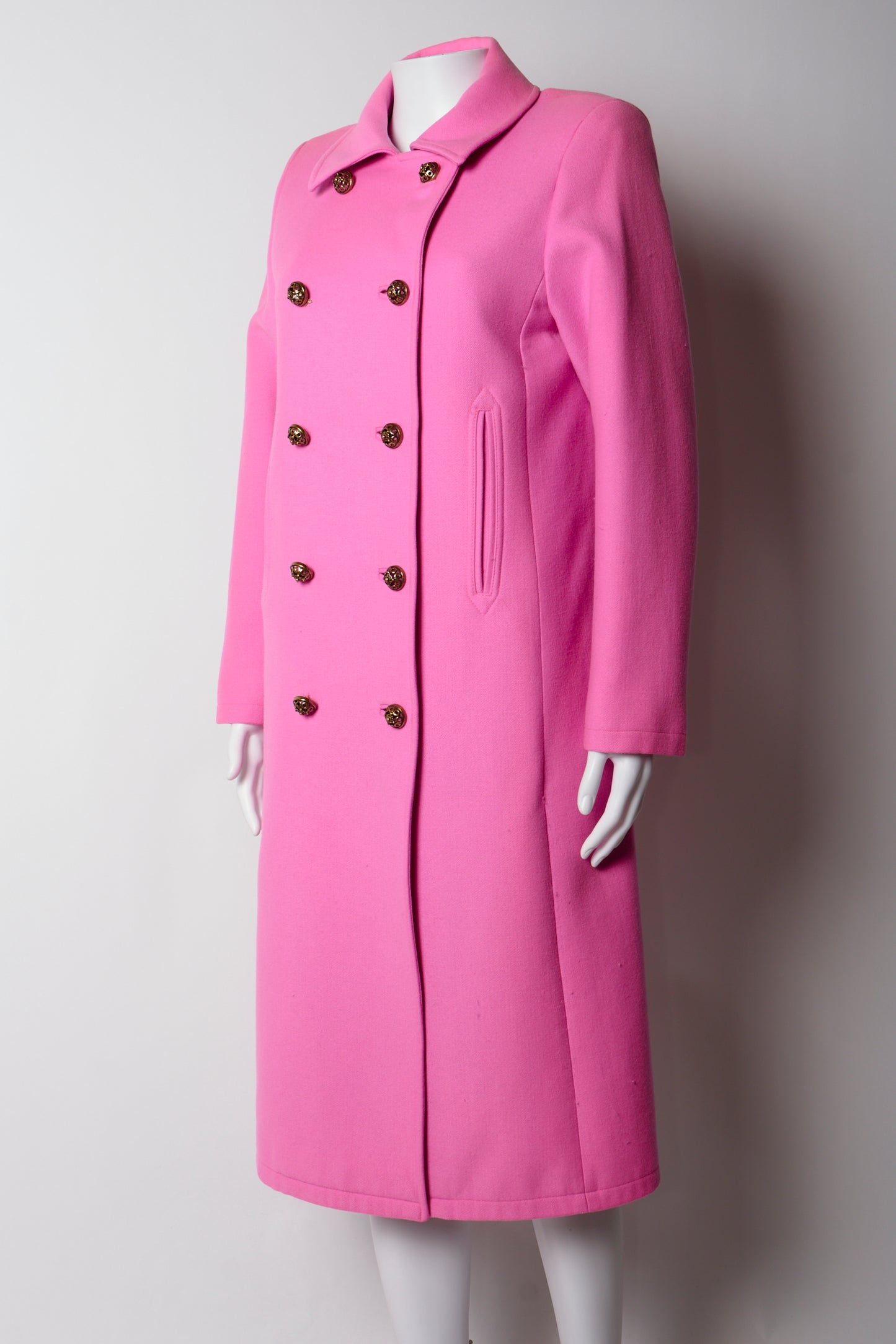 Gianni Versace 2000s Pink Long Coat