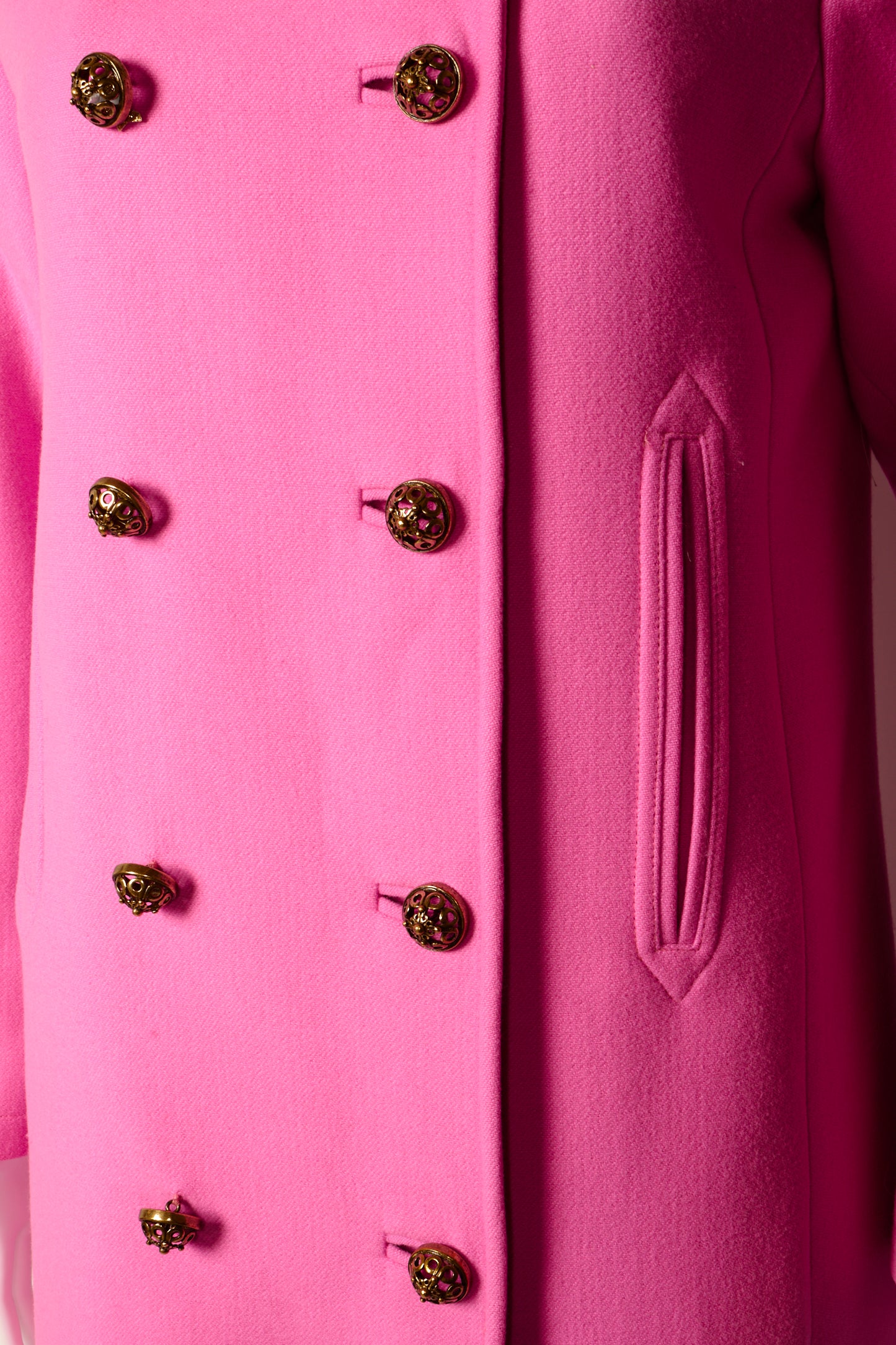 Gianni Versace 2000s Pink Long Coat