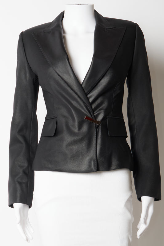 Gucci by Tom Ford 2001 Black Glossy Blazer