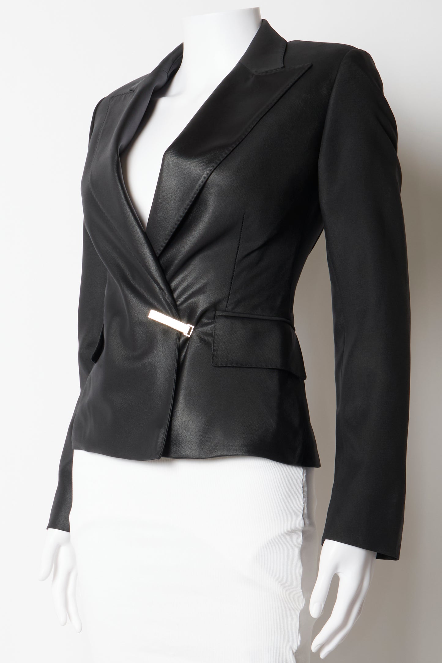 Gucci by Tom Ford 2001 Black Glossy Blazer