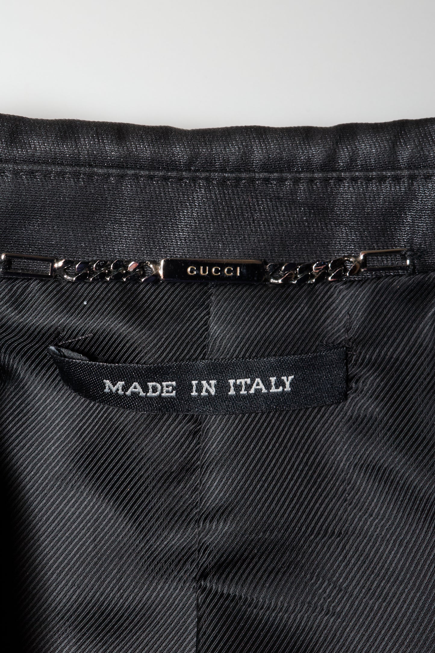 Gucci by Tom Ford 2001 Black Glossy Blazer