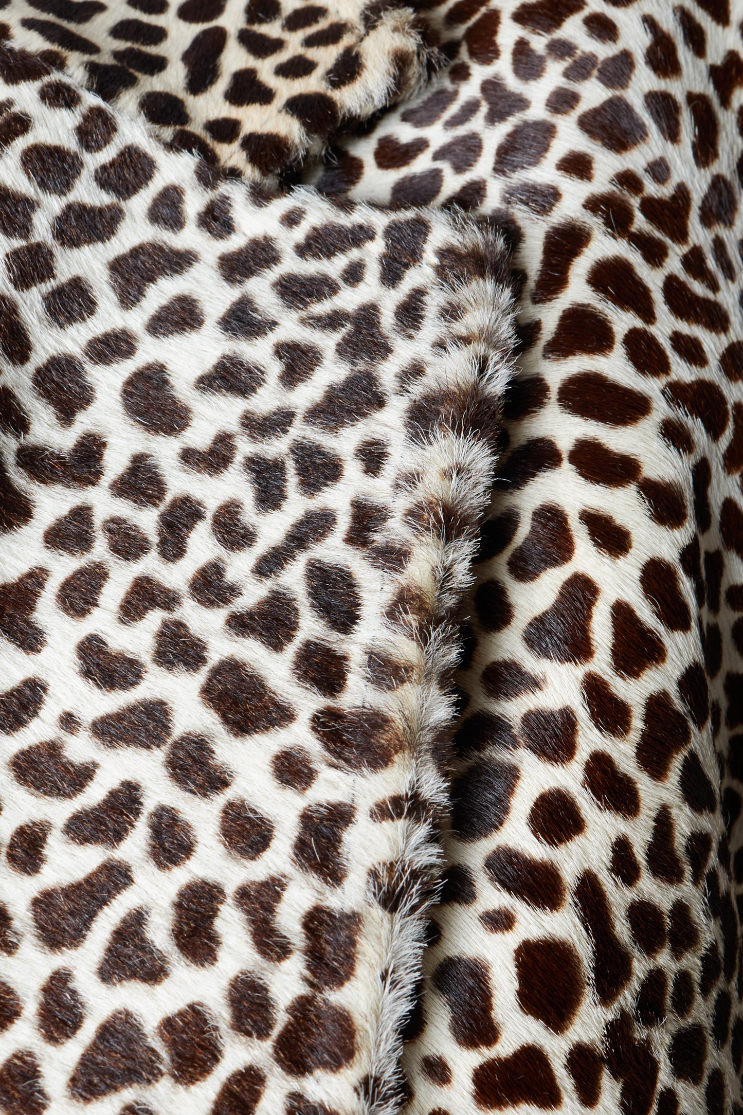 Gianni Versace 90s Leather Pony Hair Animal Print Jacket