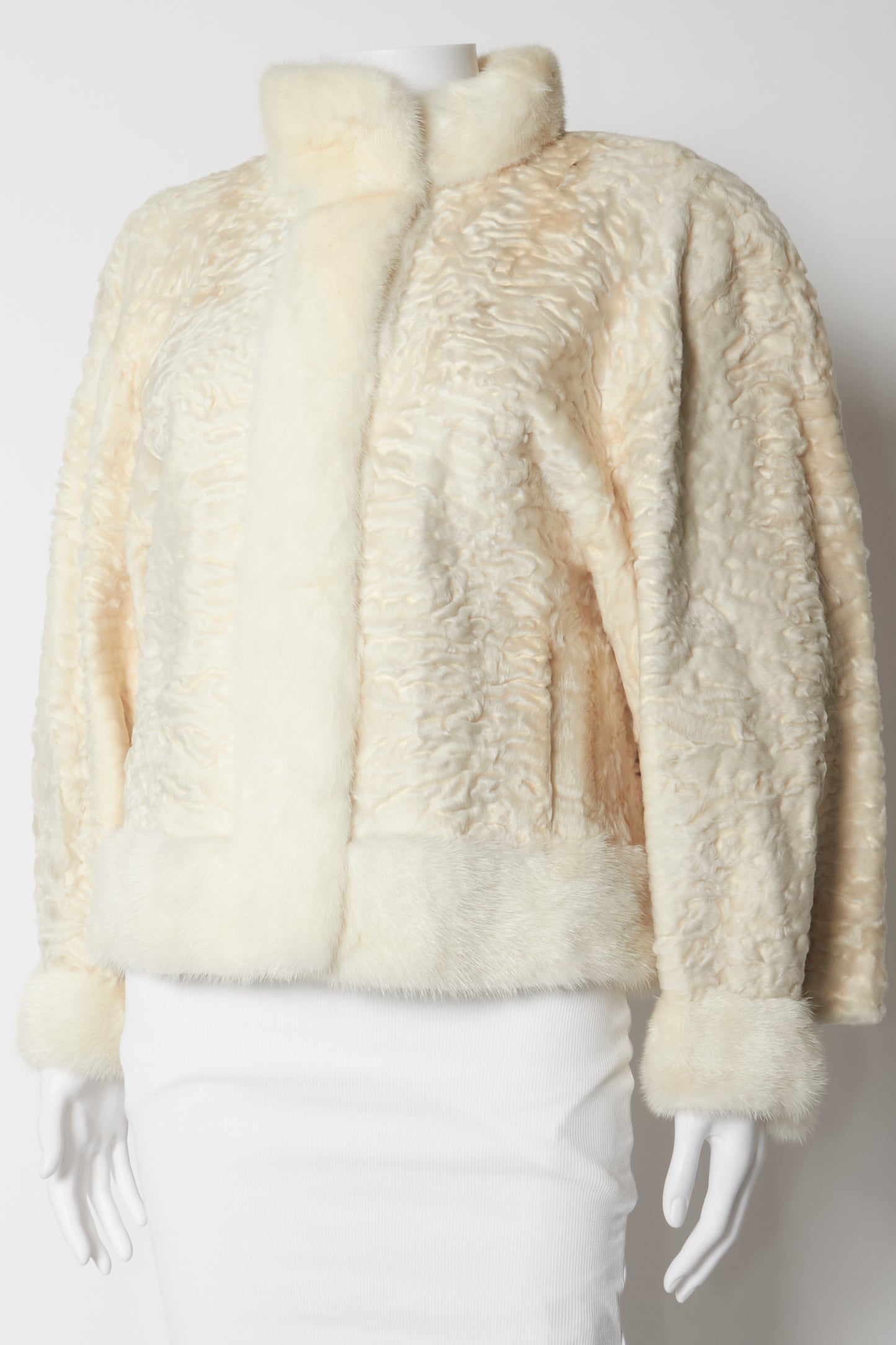 Christian Dior 70s Cream Fur Vintage Jacket
