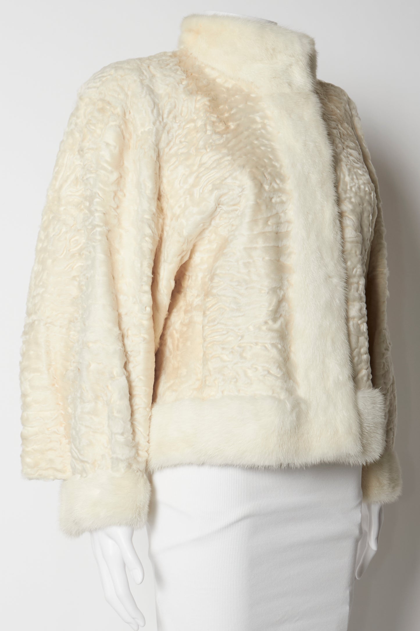 Christian Dior 70s Cream Fur Vintage Jacket