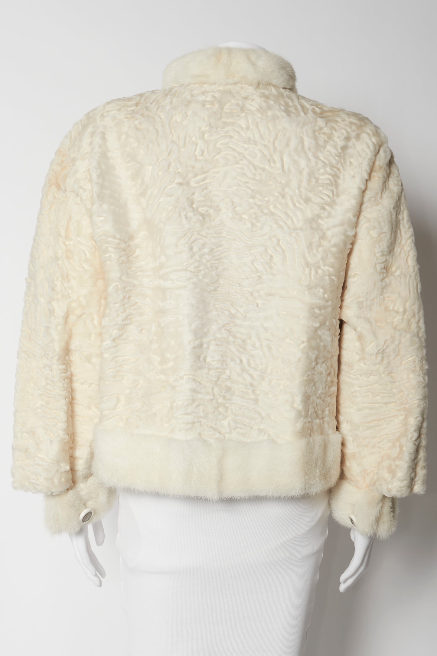 Christian Dior 70s Cream Fur Vintage Jacket