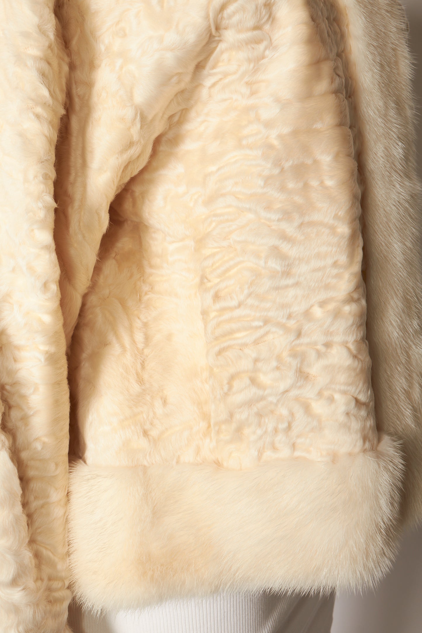 Christian Dior 70s Cream Fur Vintage Jacket