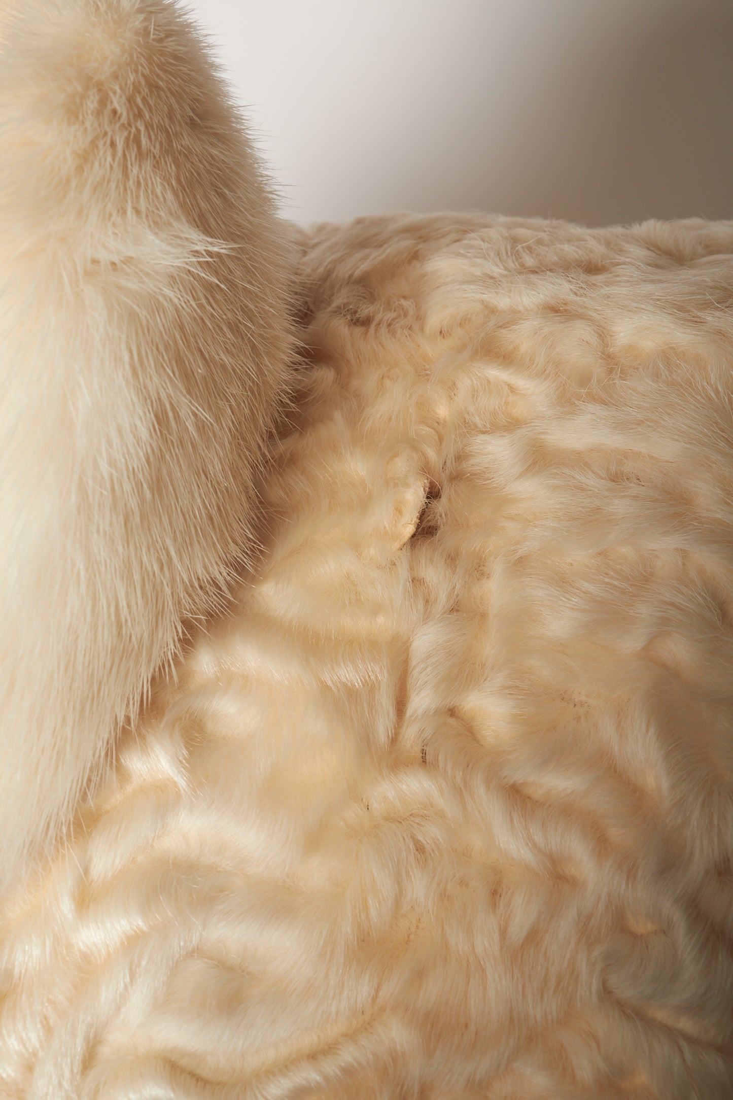 Christian Dior 70s Cream Fur Vintage Jacket